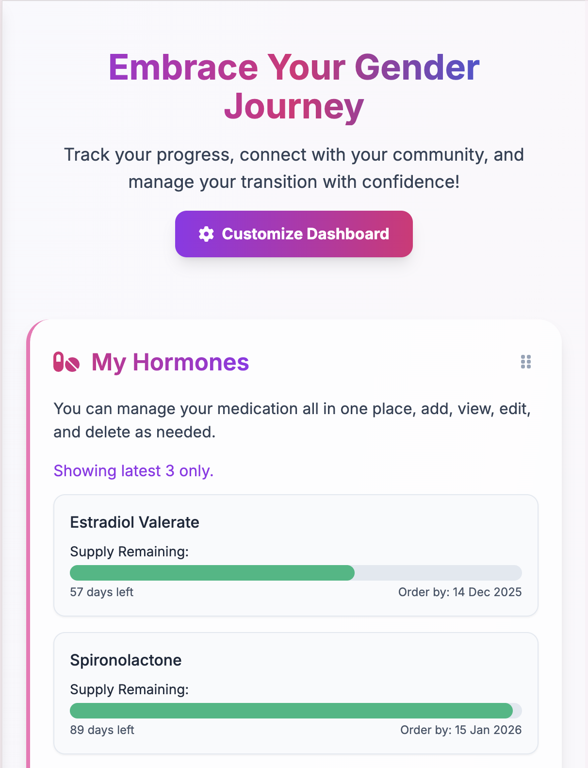 Dashboard Screenshot